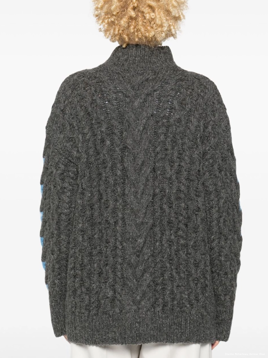 Affordable McCartney two-tone Stella cable-knit Women jumper 0820